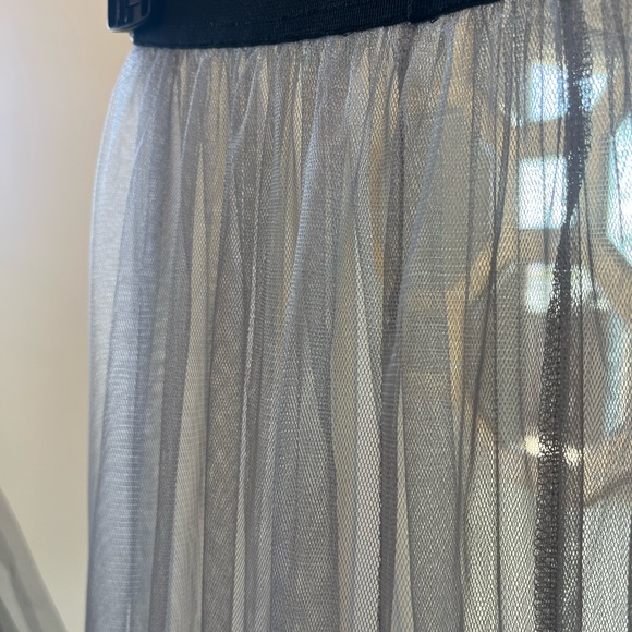 Elegant Sheer Gray Skirt - Picture 5 of 9
